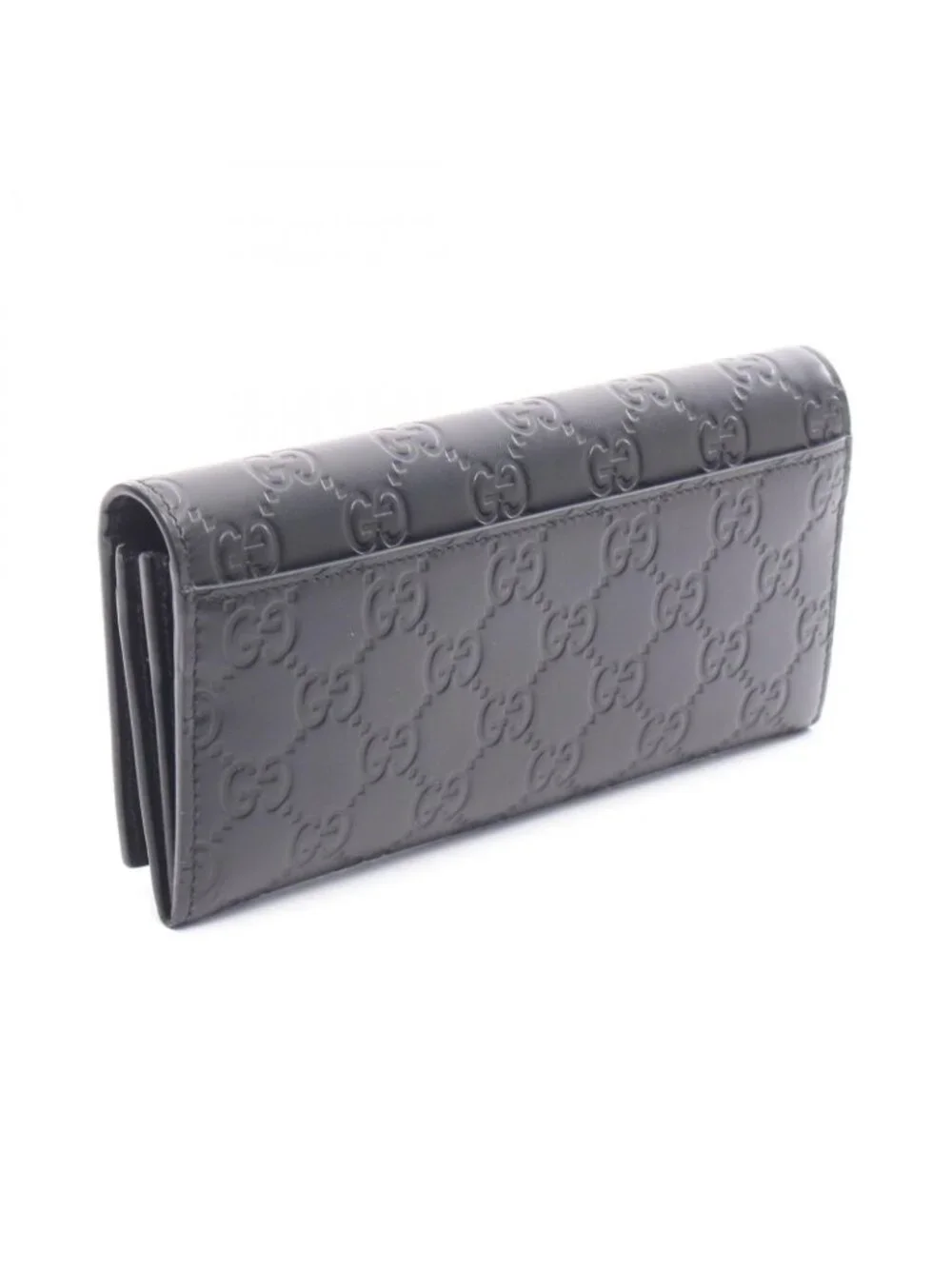 Gucci Bifold Wallet Dorian Guccissima Black Leather